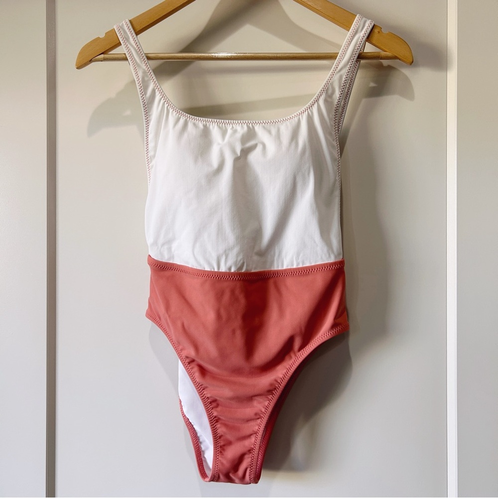 Kore Swim x Amour Vert Nyx color block one piece swimsuit in riad size XS